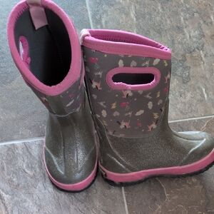 Pink and Gray  BOGS Brand Kids Boots